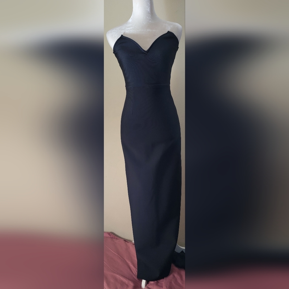 Bella Barnett Black Maxi Dress ( Bandage Fabric)
